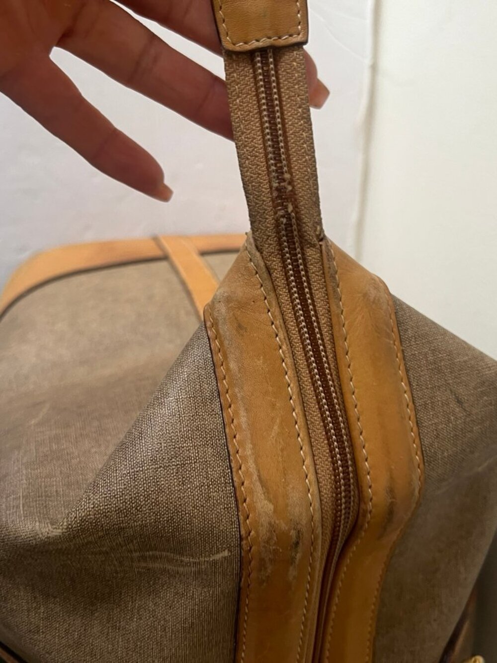 VINTAGE 70'S GUCCI BOSTON CANVAS DUFFLE TRAVEL BAG - Picture 10 of 17